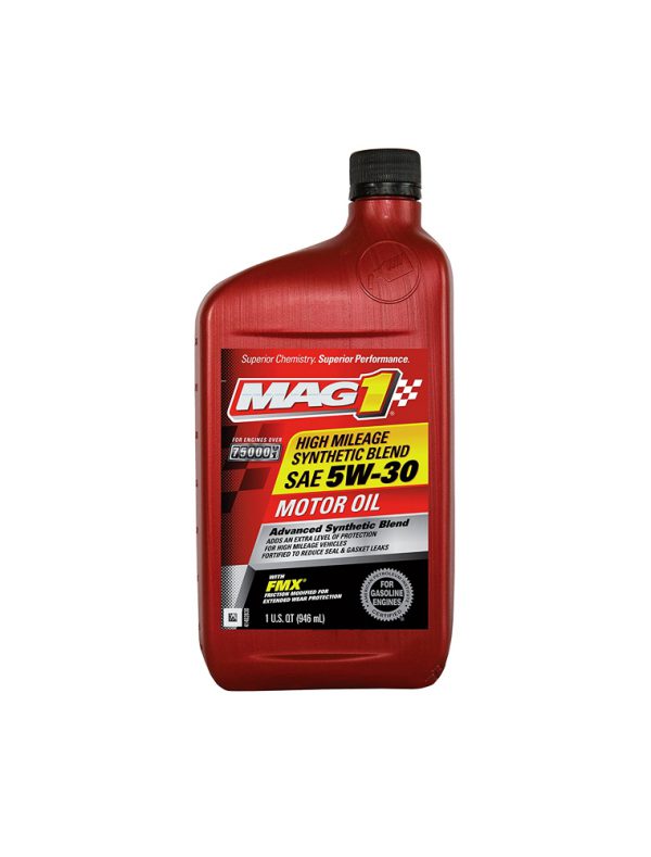 Mag1 5w30 Synthetic Blend High Mileage 6/1QT